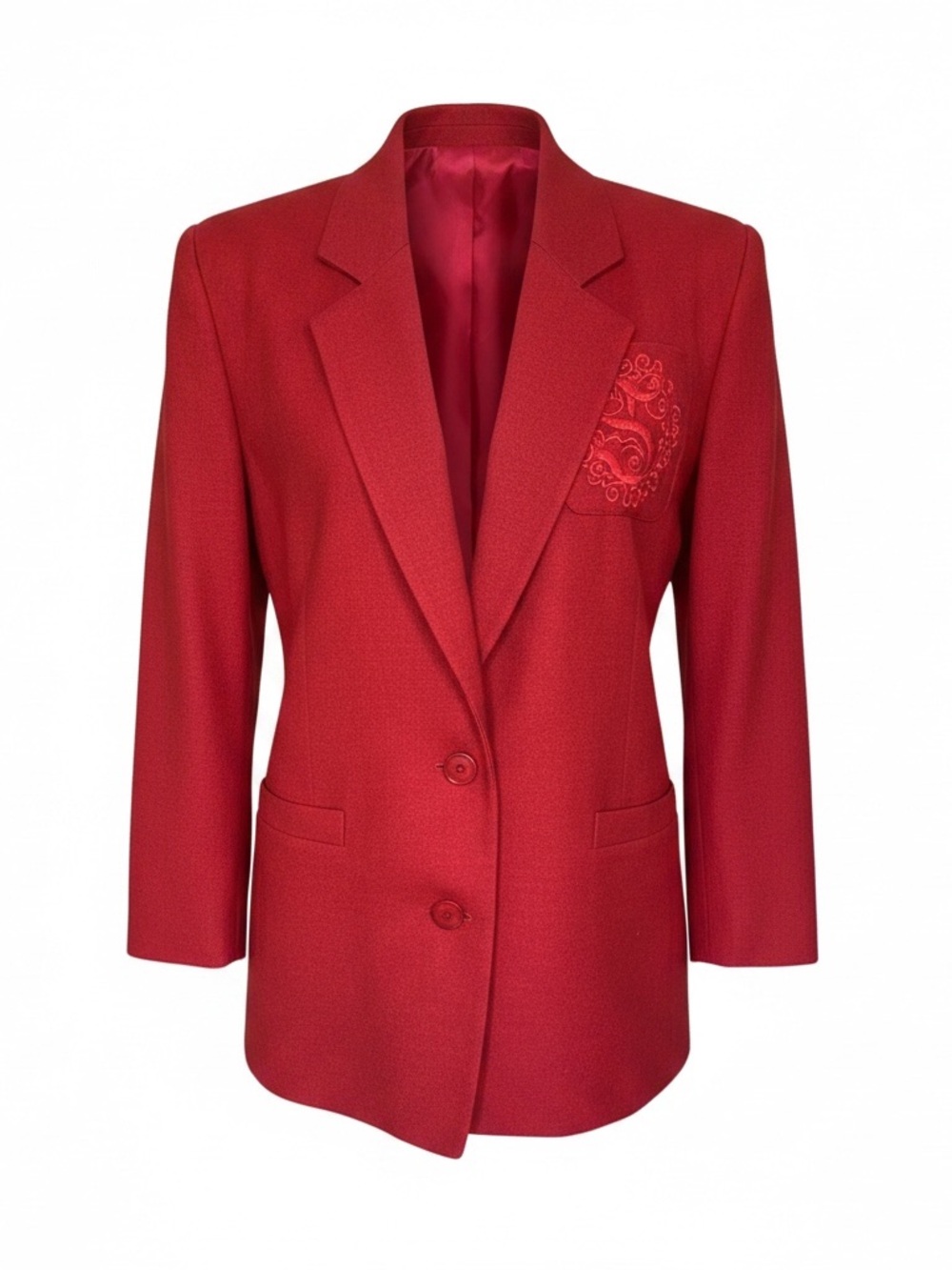 100% wool Vibrant Red Women's Blazer- Size 6